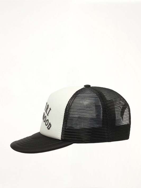 Amiri Hollywood Trucker Hat in Black/White
