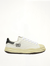 Blakey OG Vintage Leather Low Sneaker in White Side View | MAISON MIHARA YASUHIRO