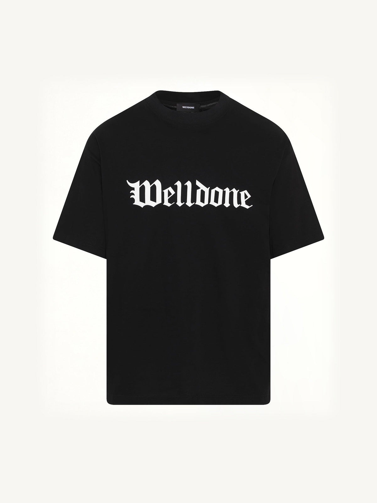 Gothic Logo Short-Sleeved T-Shirt in Black