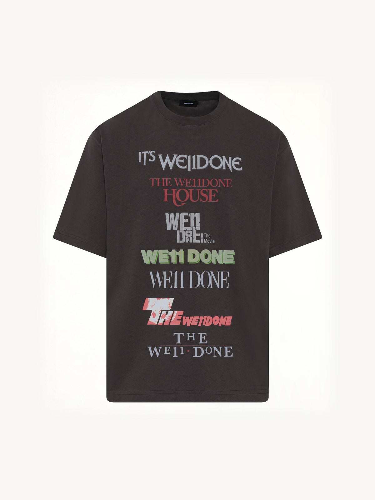 Multi Graphic Logo T-Shirt in Grey
