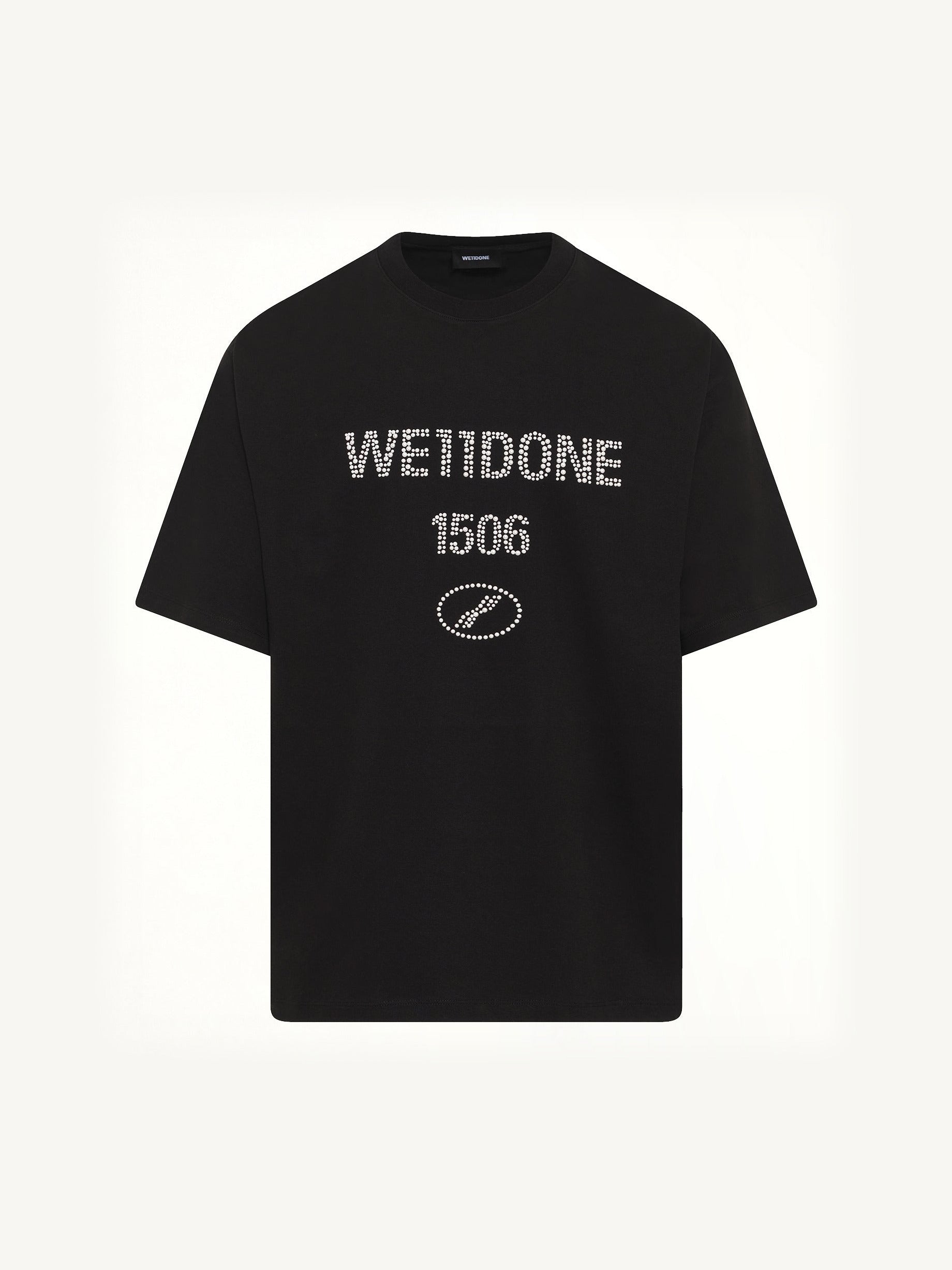 Washed Pearly Collegiate T-Shirt in Black