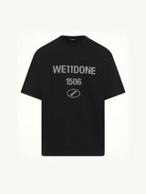 Washed Pearly Collegiate T-Shirt in Black