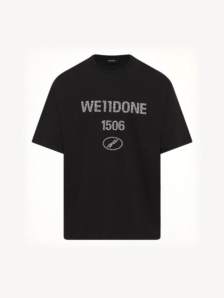 Washed Pearly Collegiate T-Shirt in Black