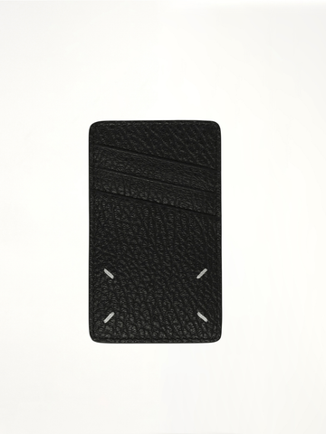Logo Vertical Card Holder in Black