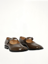 Tabi Mary Jane in Wood Front View | MAISON MARGIELA