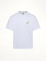 Floral Embroidered T-Shirt in White