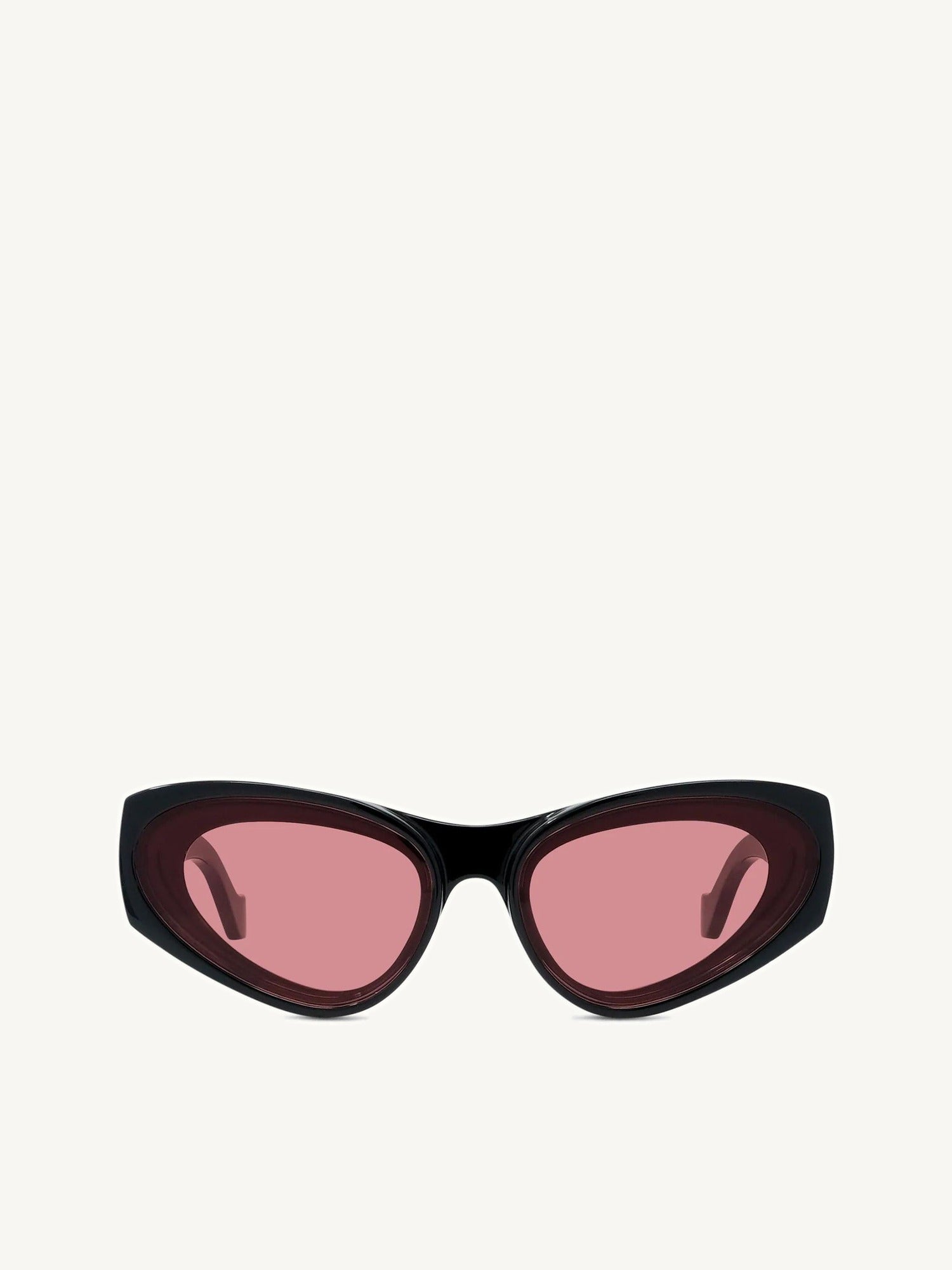 LW40171U INJECTED Sunglasses in Shiny Black/Red