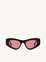 LW40171U INJECTED Sunglasses in Shiny Black/Red