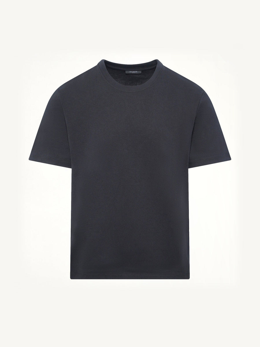 Back College Emblem T-Shirt in Black/White