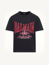 Balmain College Flock T-Shirt in Black