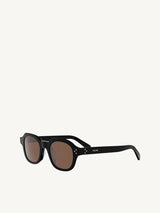 CL40326U Acetate Sunglasses in Shiny Black/Brown