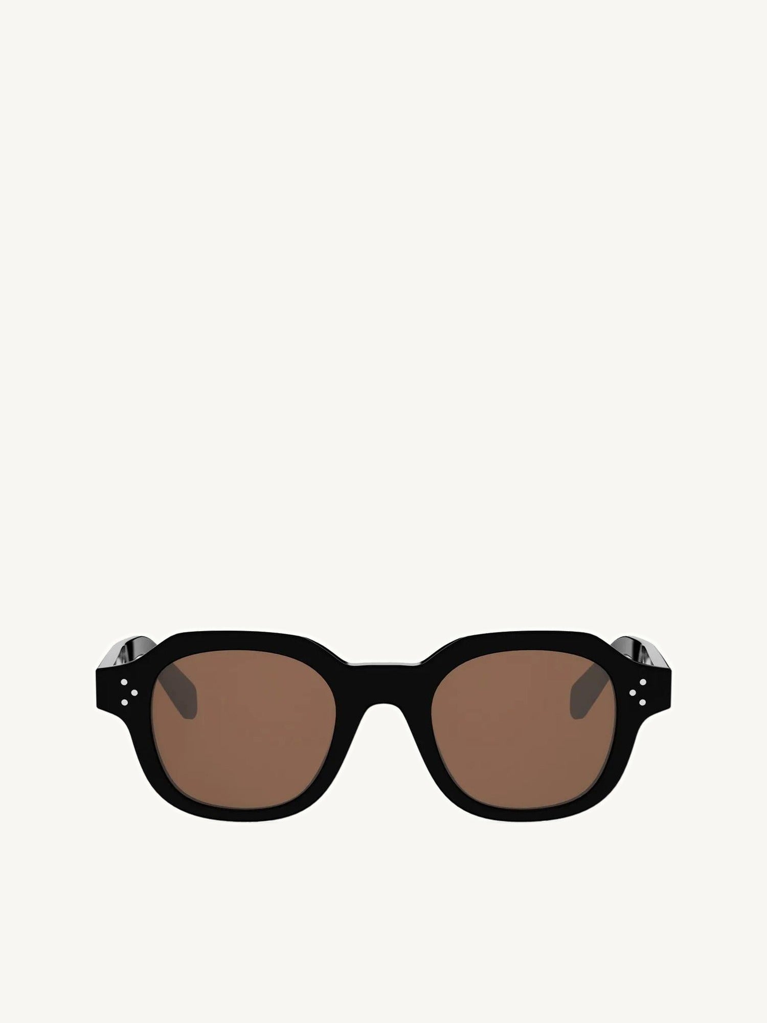 CL40326U Acetate Sunglasses in Shiny Black/Brown