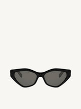 CL40323U Acetate Sunglasses in Shiny Black/Grey