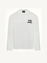 Y-3 X NBHD Logo Ls T-Shirt in White