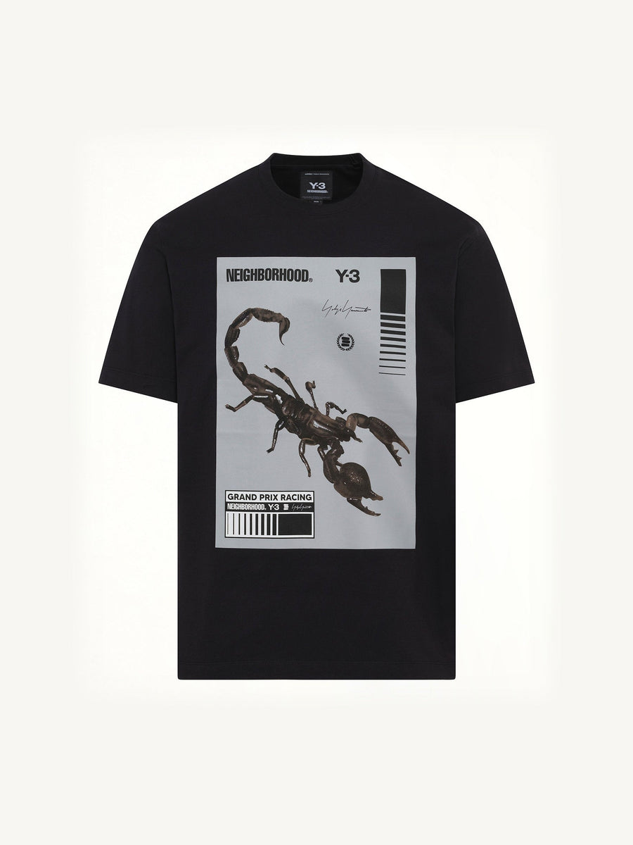Y-3 X NBHD Graphic T-Shirt in Black/Granite