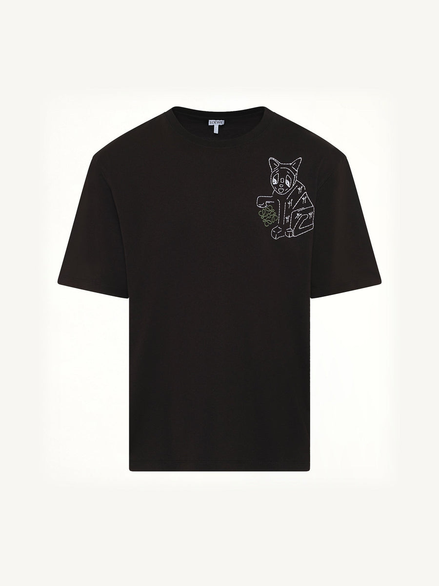 Louis Wain Loose Fit T-Shirt in Black