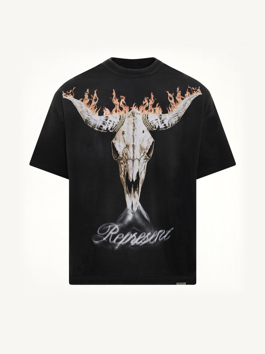 British Cowboys T-Shirt in Stained Black