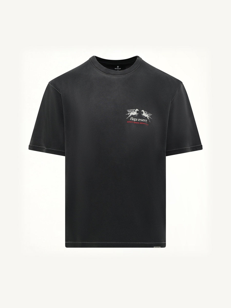 24 Hour Service T-Shirt in Stained Black