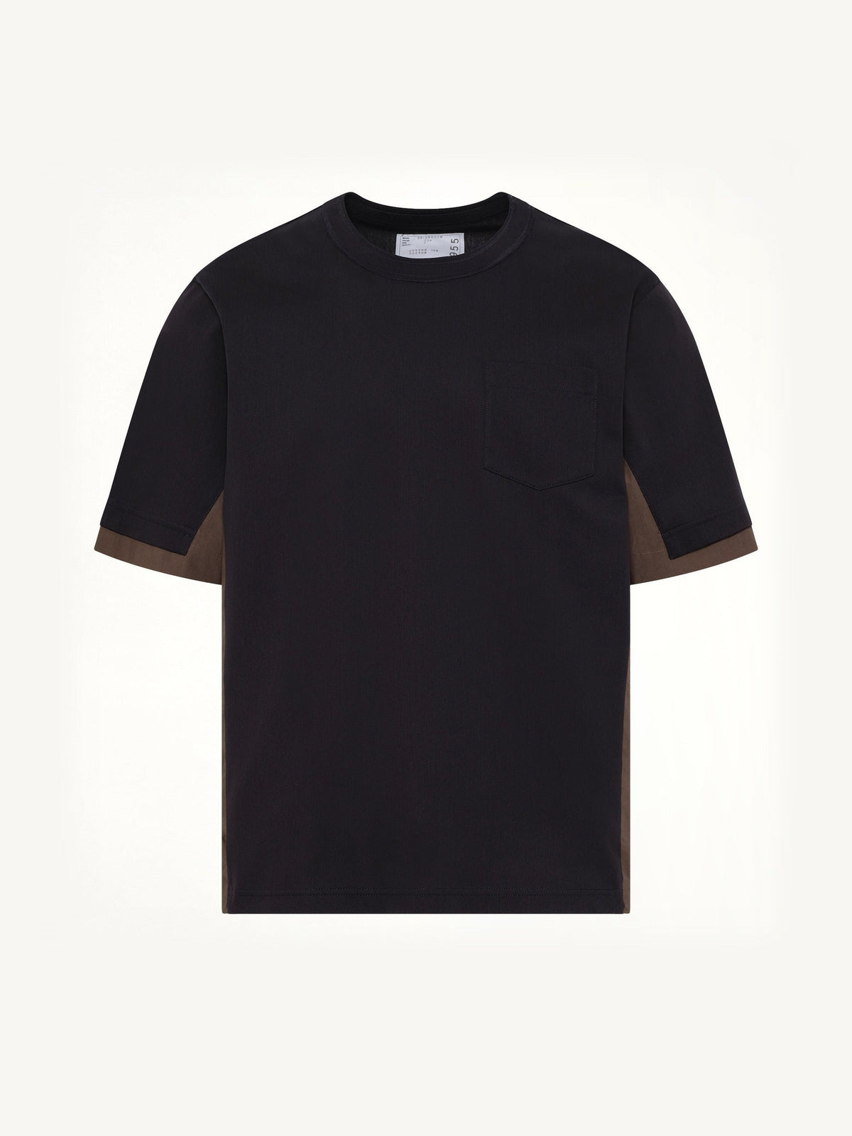Cotton Typewriter x Cotton Jersey T-Shirt in Navy/Taupe