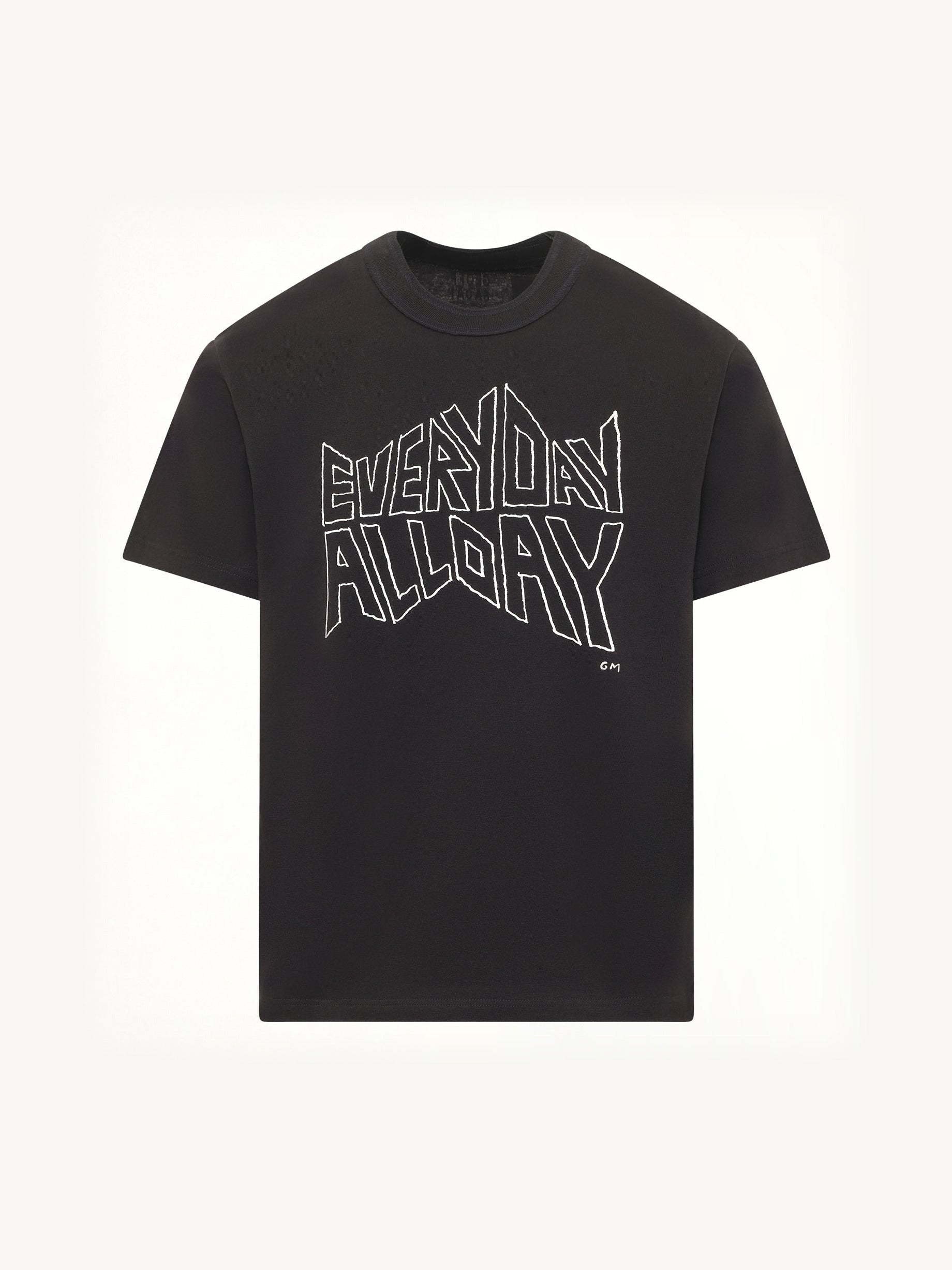 Geoff Sacai Print T-Shirt in Black