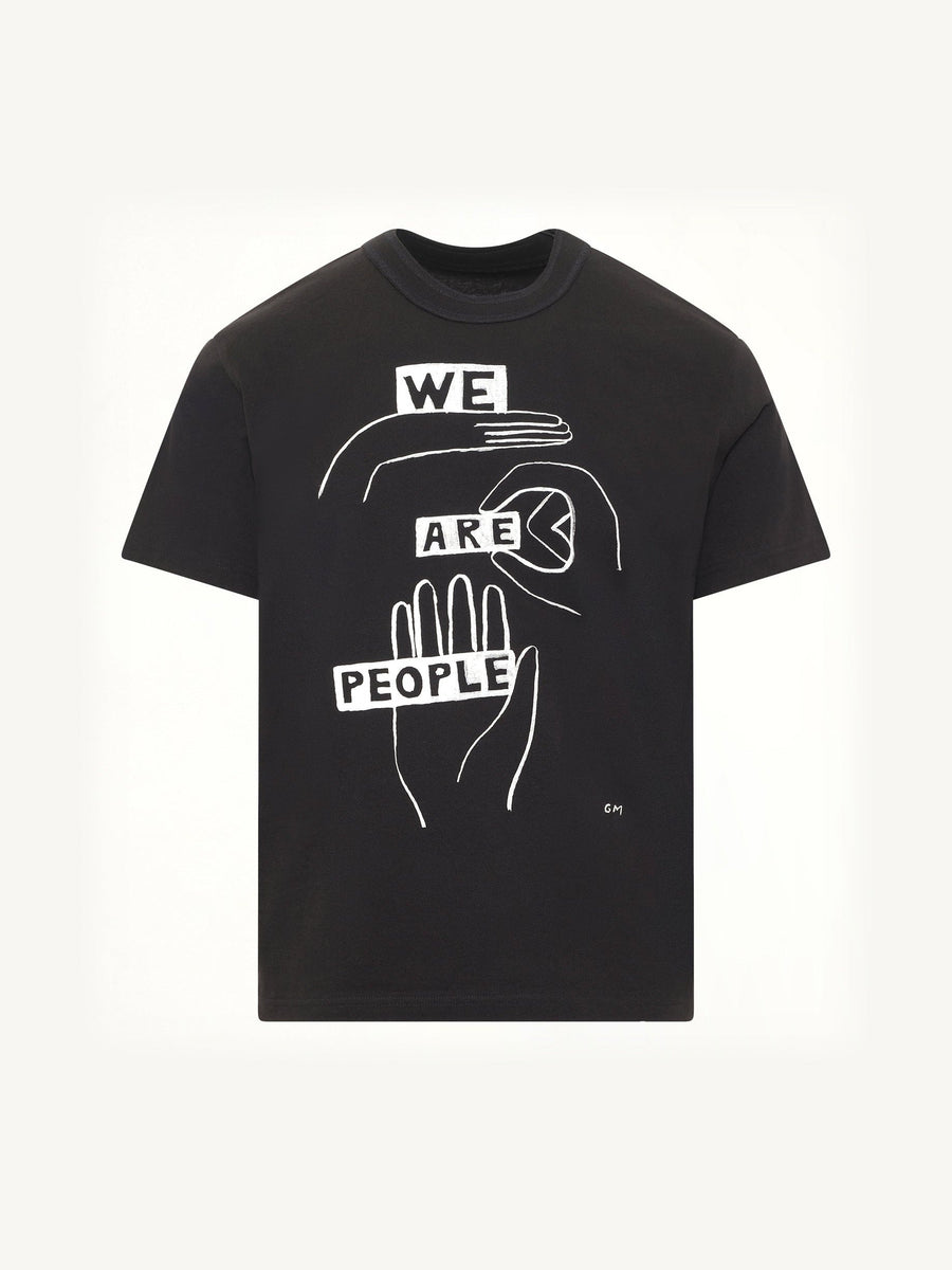 Geoff "We Are People" T-Shirt in Black