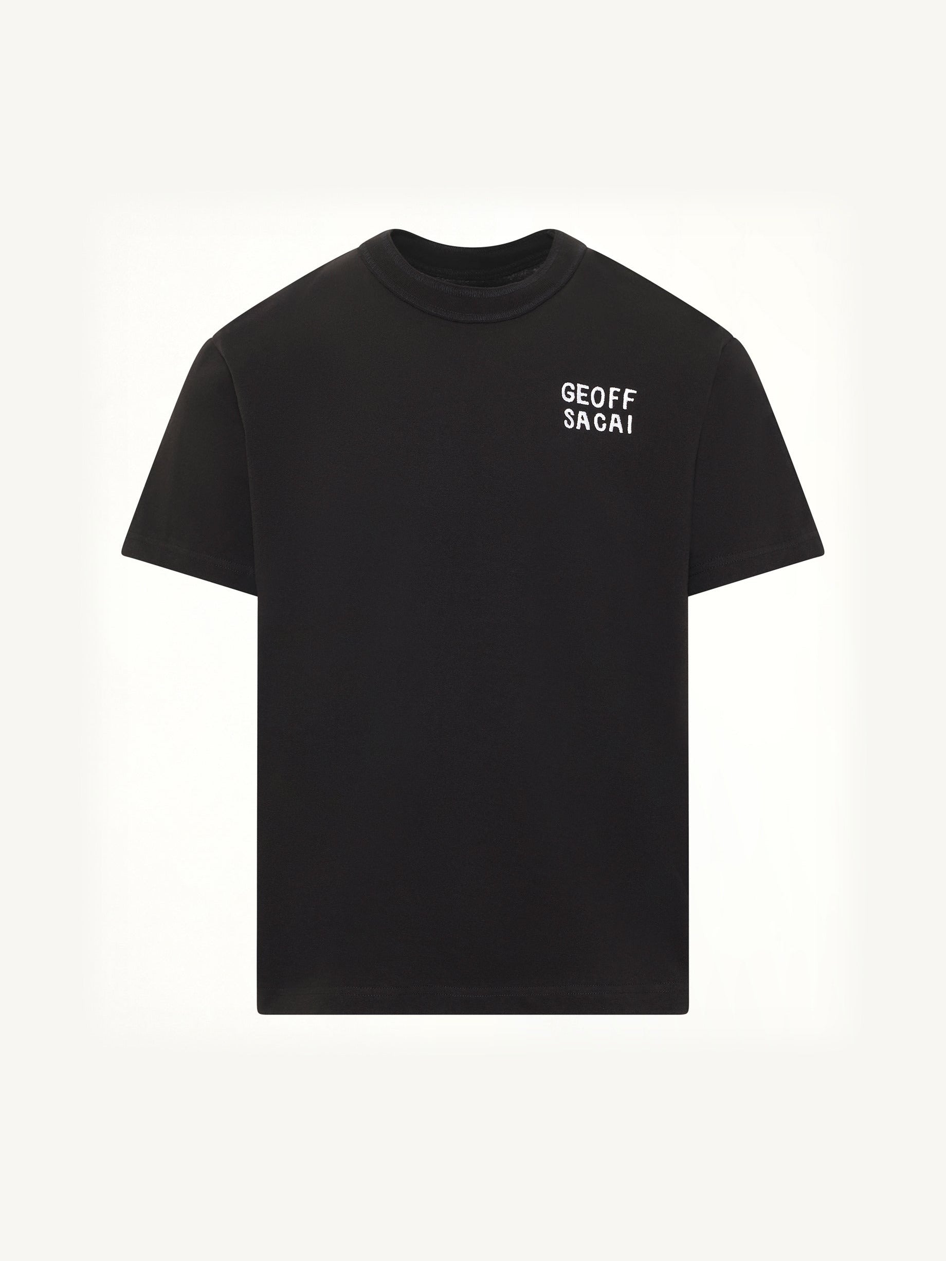 Geoff Sacai Embroidery T-Shirt in Black