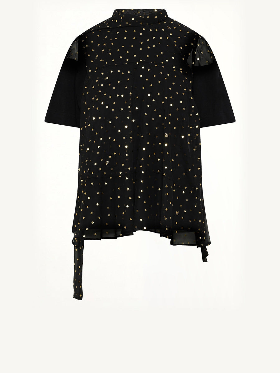 Polka Dot T-Shirt in Black