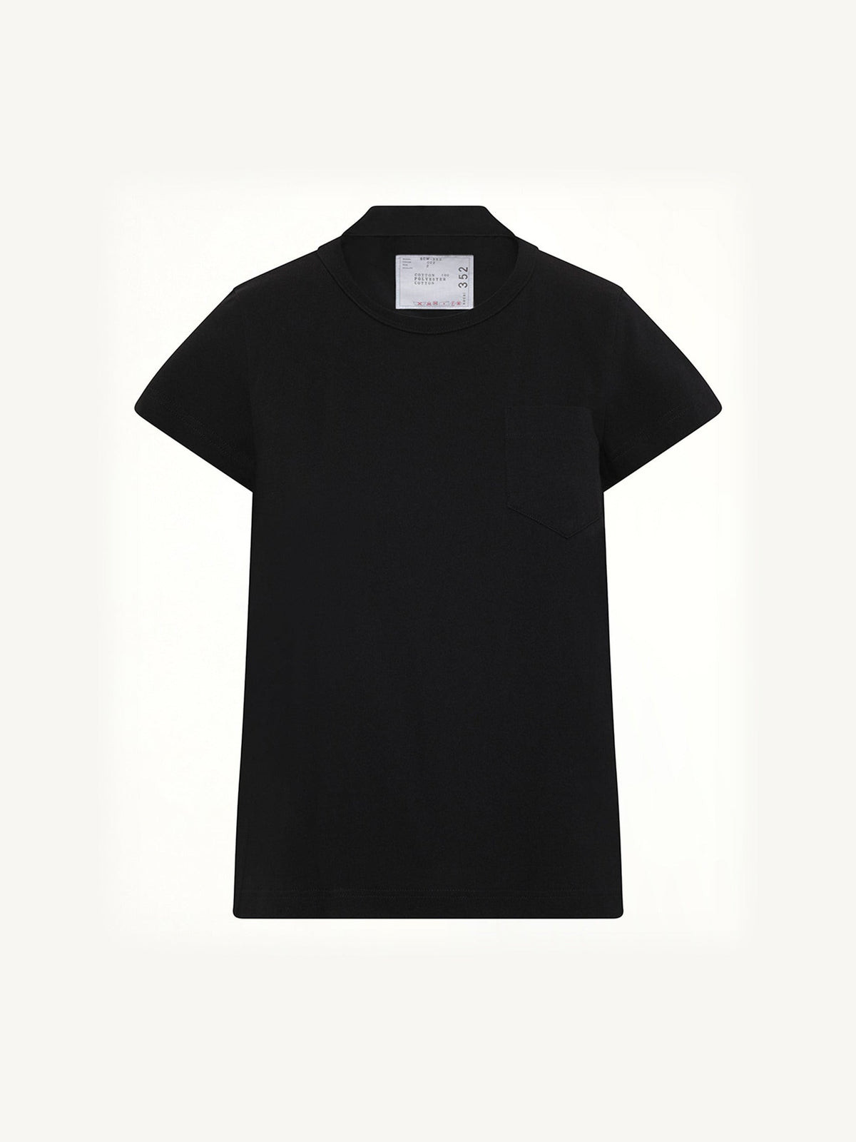 Cotton Poplin x Cotton Jersey T-Shirt in Black