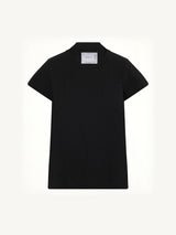 Cotton Poplin x Cotton Jersey T-Shirt in Black