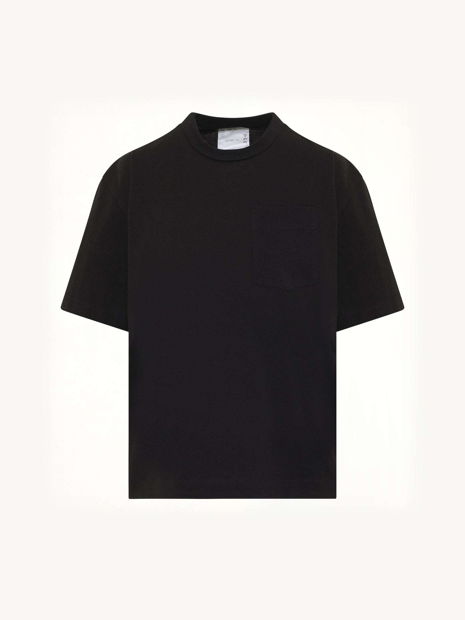 S Cotton Jersey T-Shirt in Black
