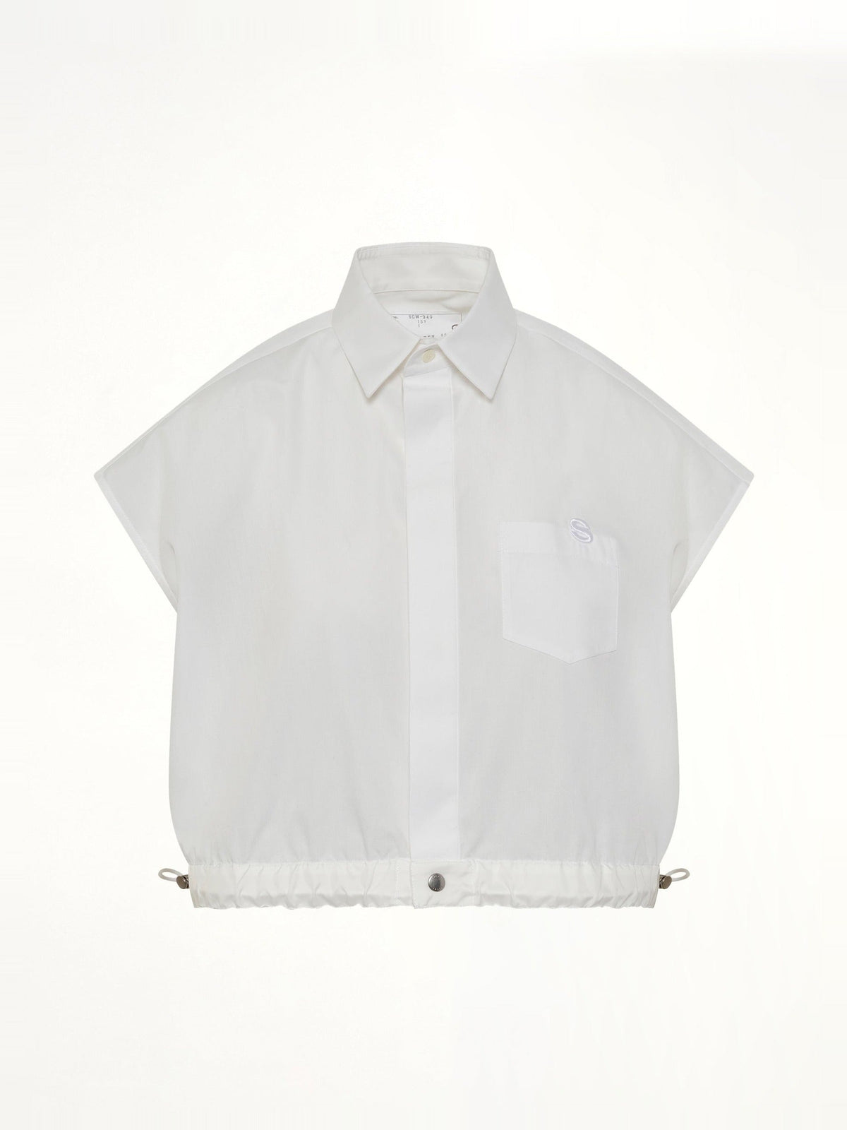 S Cotton Poplin Shirt in Off White