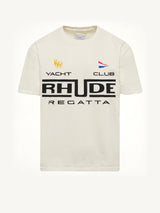 Rhude Regatta Club T-Shirt in Vintage White/Black