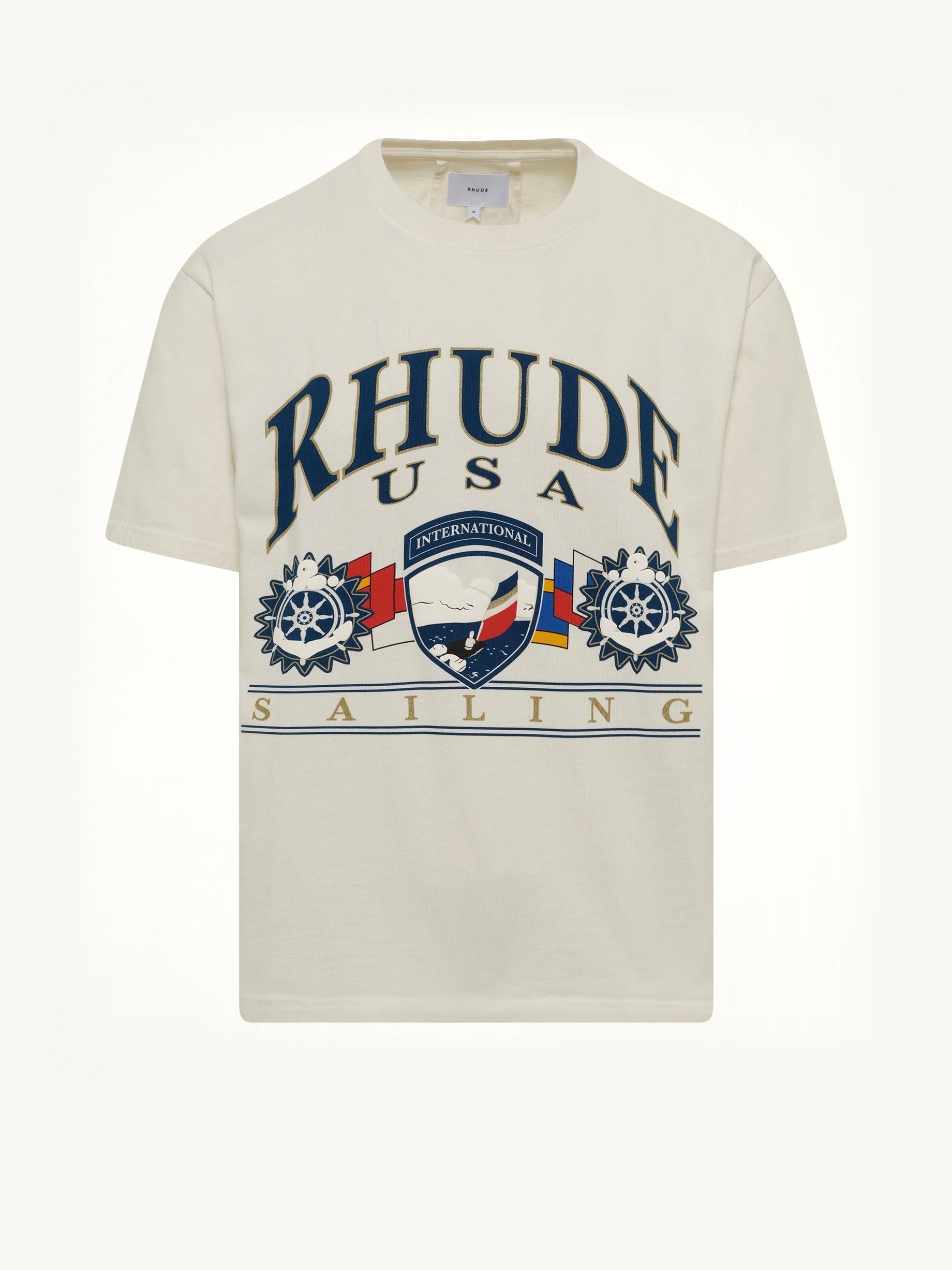 USA Sailing Icon T-Shirt in Vintage White