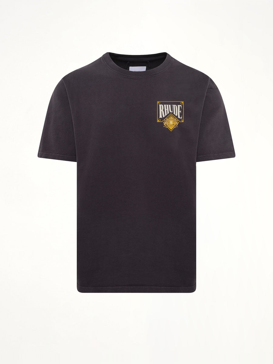 Rhude Playing Card T-Shirt in Vintage Black