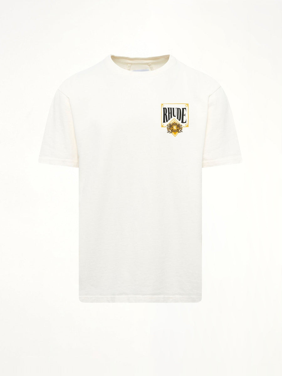 Rhude Playing Card T-Shirt in Vintage White