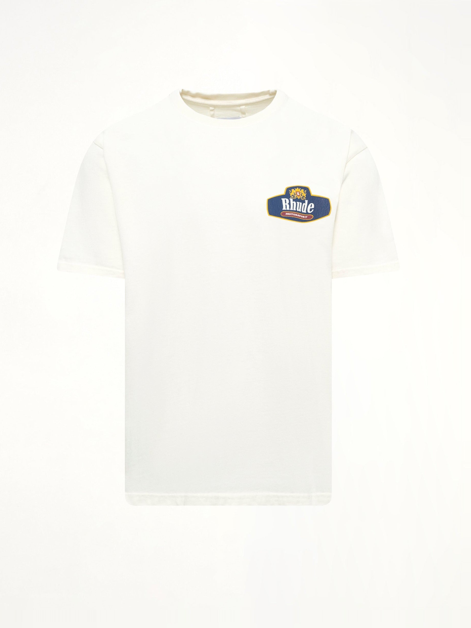 Rhude Racing Crest T-Shirt in Vintage White