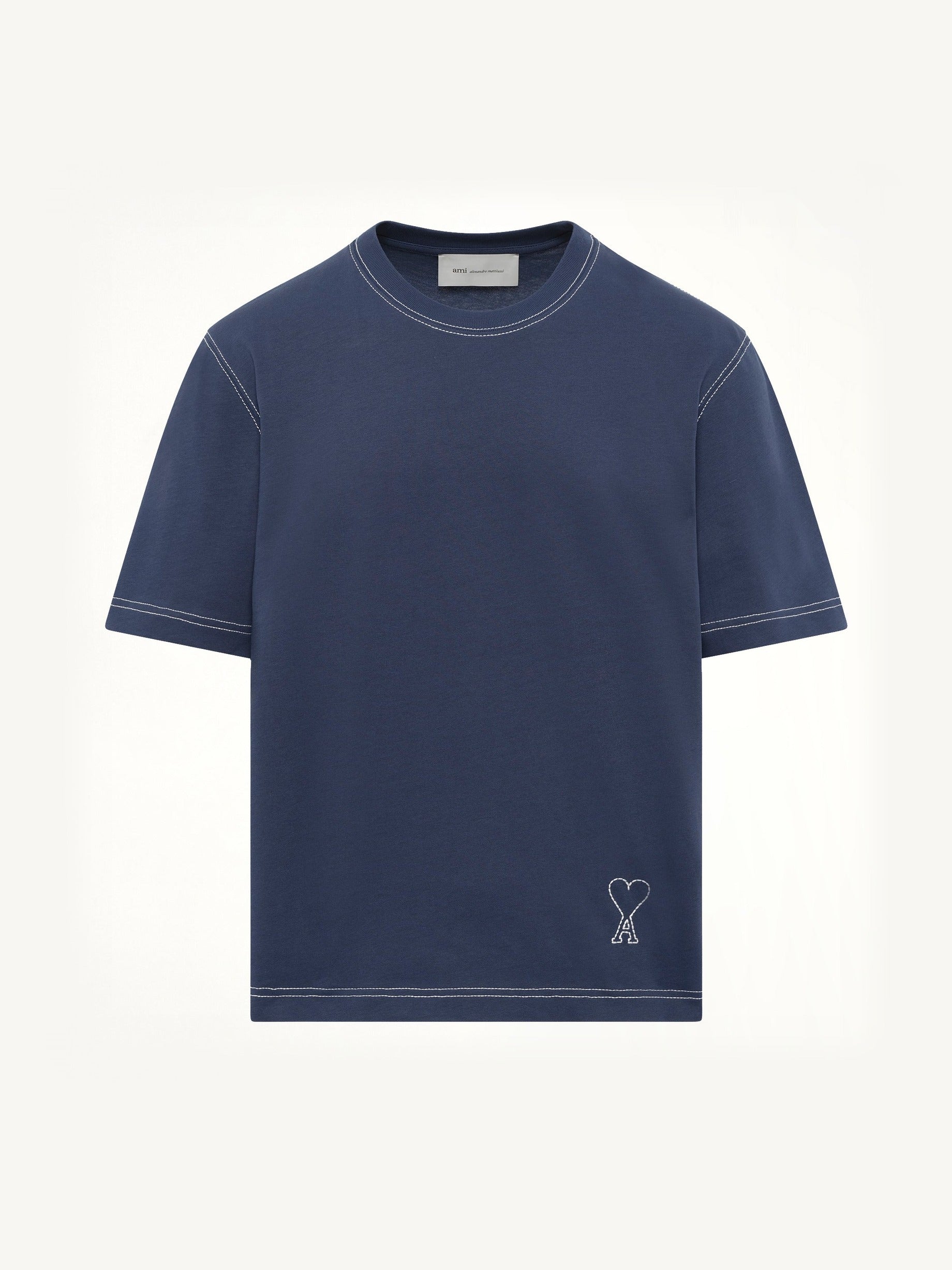 Topstitched ADC T-Shirt in Navy