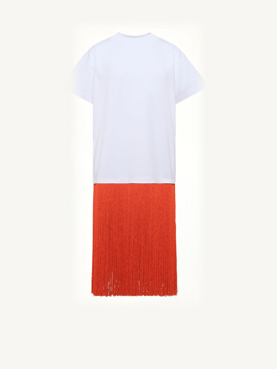 Fringed T-Shirt in White