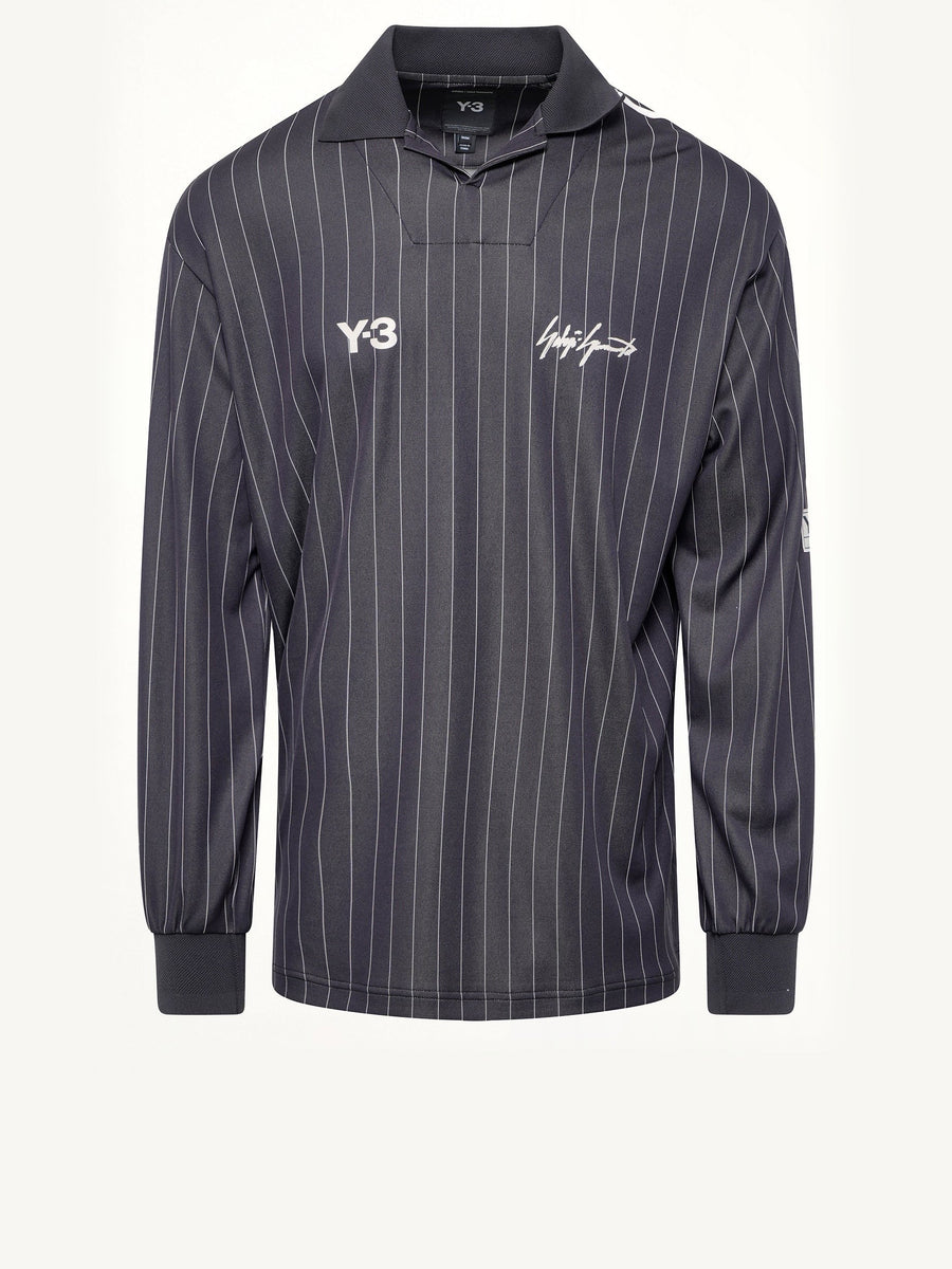 Elite 5 Long Sleeve Football Jersey in Black
