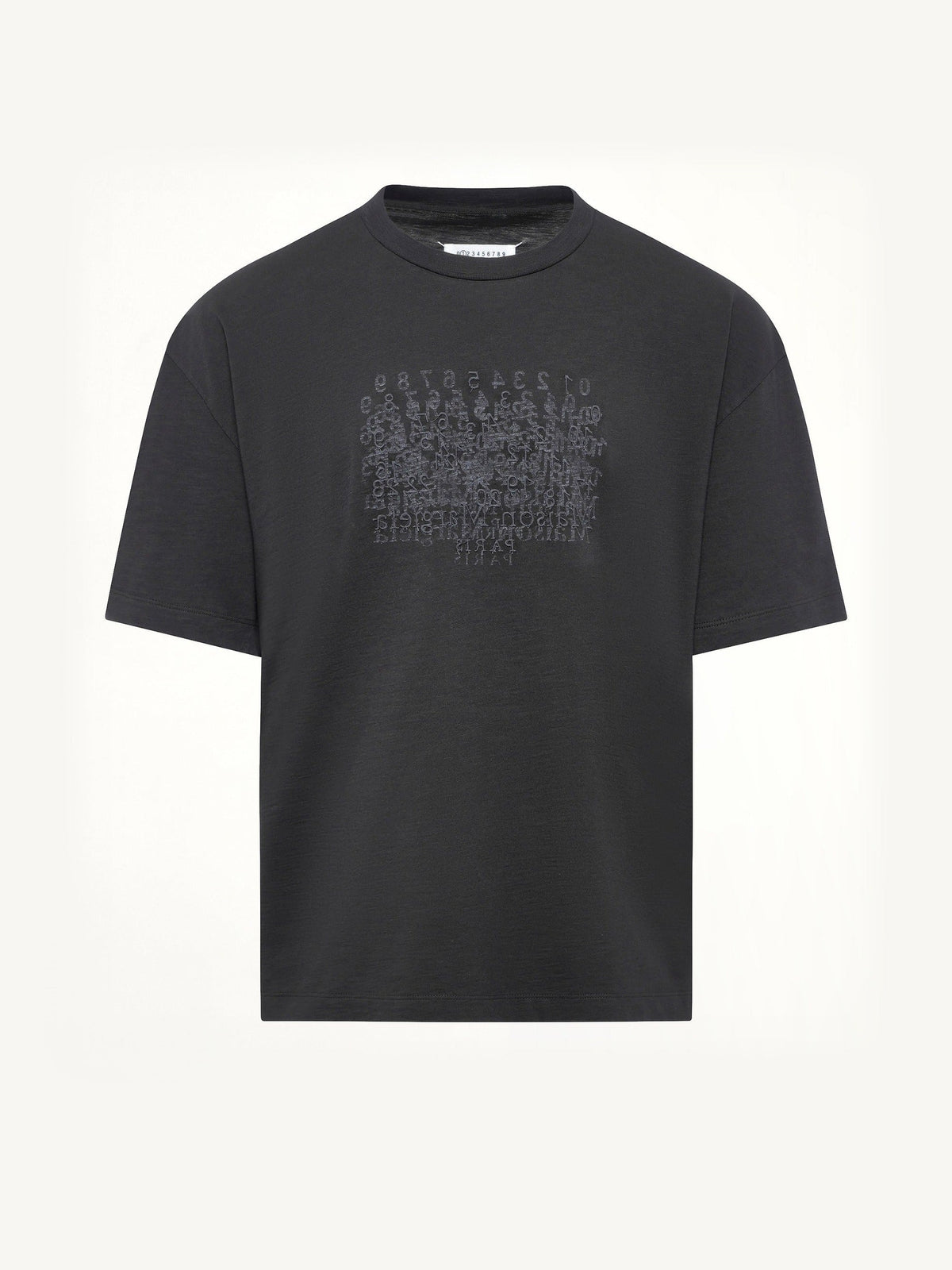 Slubby Logo T-Shirt in Washed Black