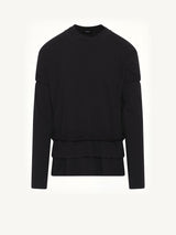 We11Done Triple-Layered T-Shirt in Black