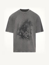 Spray Painted Plant T-Shirt in Grey