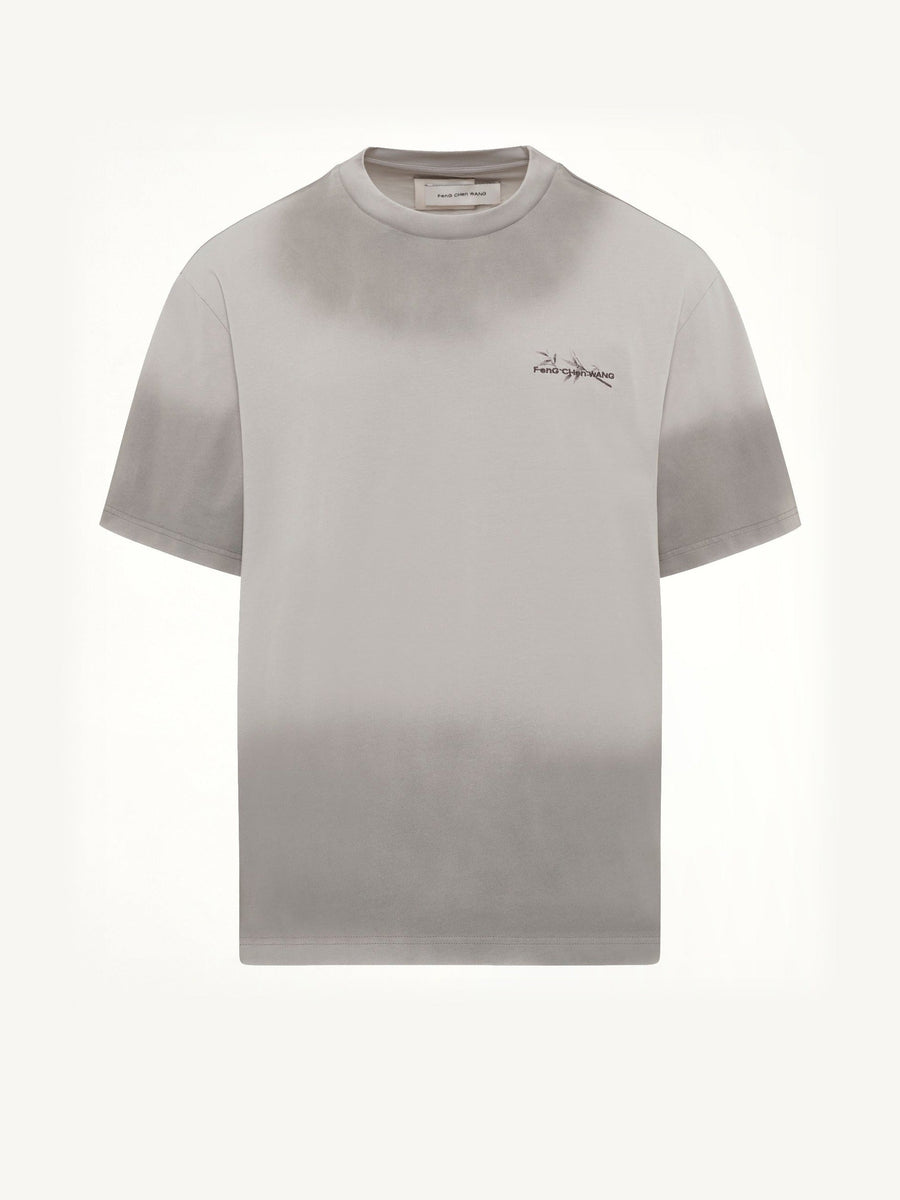 Spray Painted Logo T-Shirt in Grey