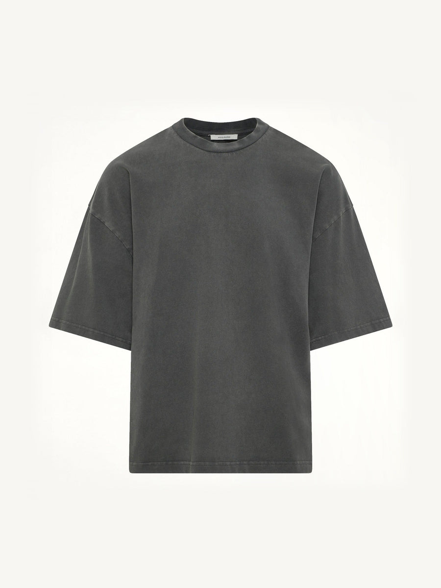 Heavy Boxy T-Shirt in Washed Black