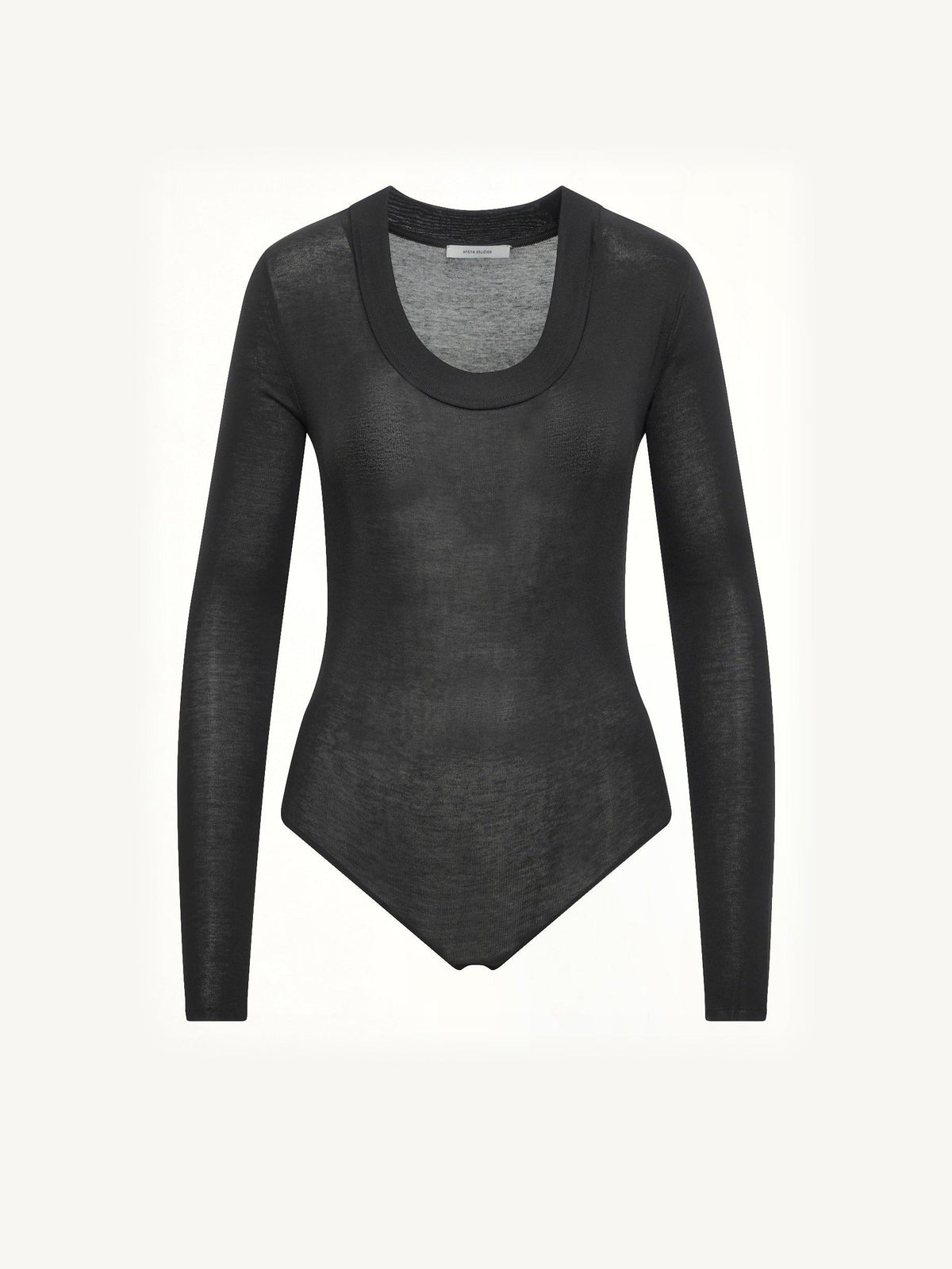 Circle Neck Bodysuit in Black