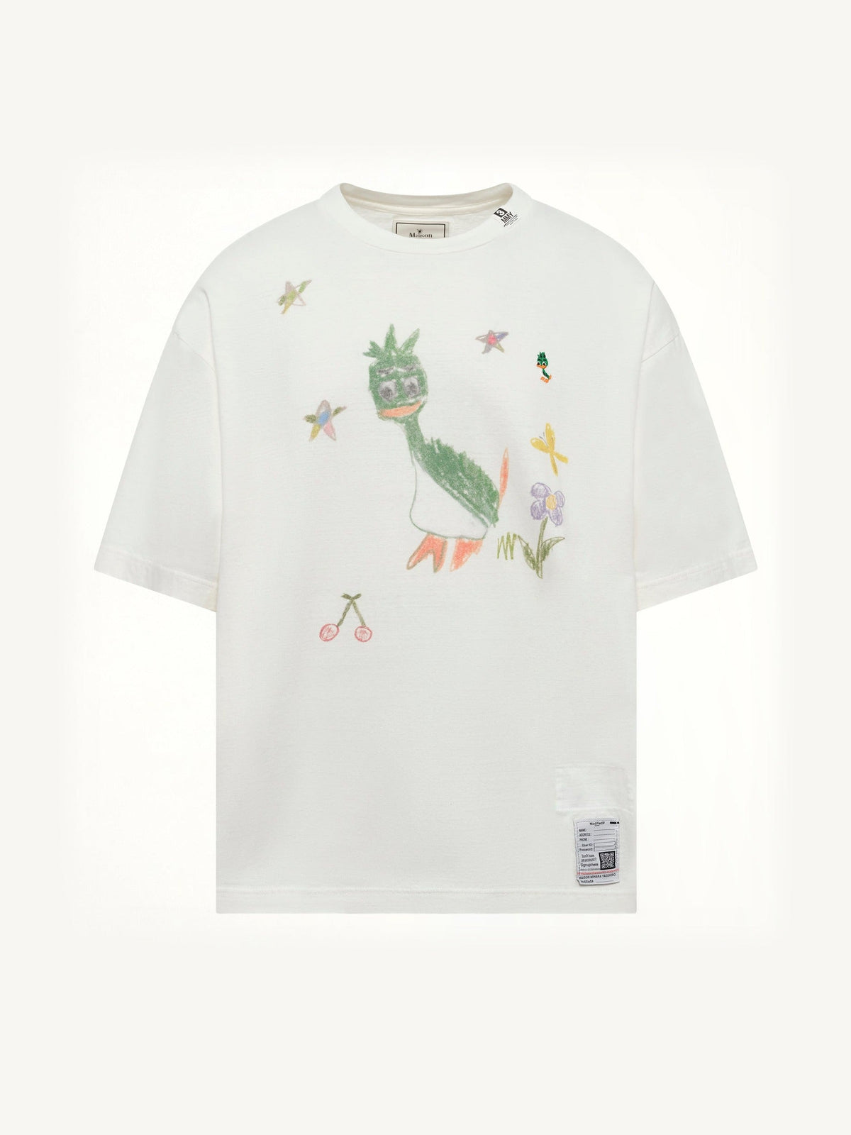 Leon Kids Doodle T-Shirt in White