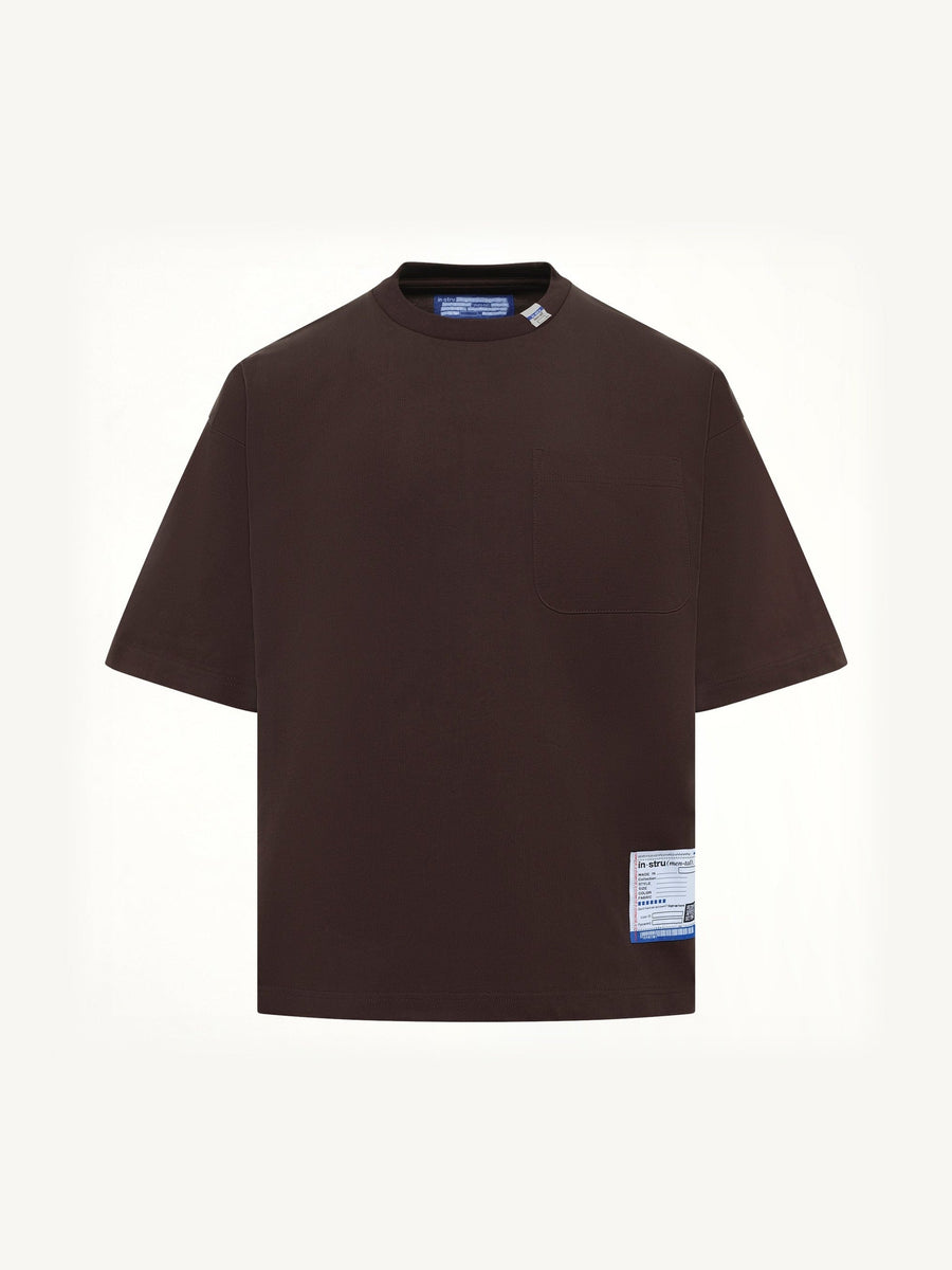 Instrumental Heavy Weight Pocket T-Shirt in Brown