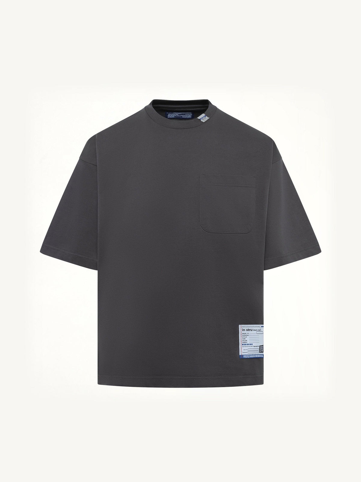 Instrumental Heavy Weight Pocket T-Shirt in Dark Gray