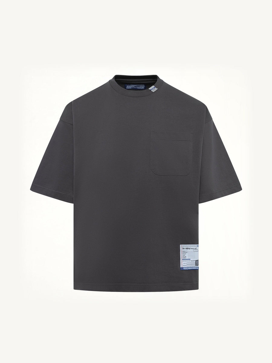 Instrumental Heavy Weight Pocket T-Shirt in Dark Gray
