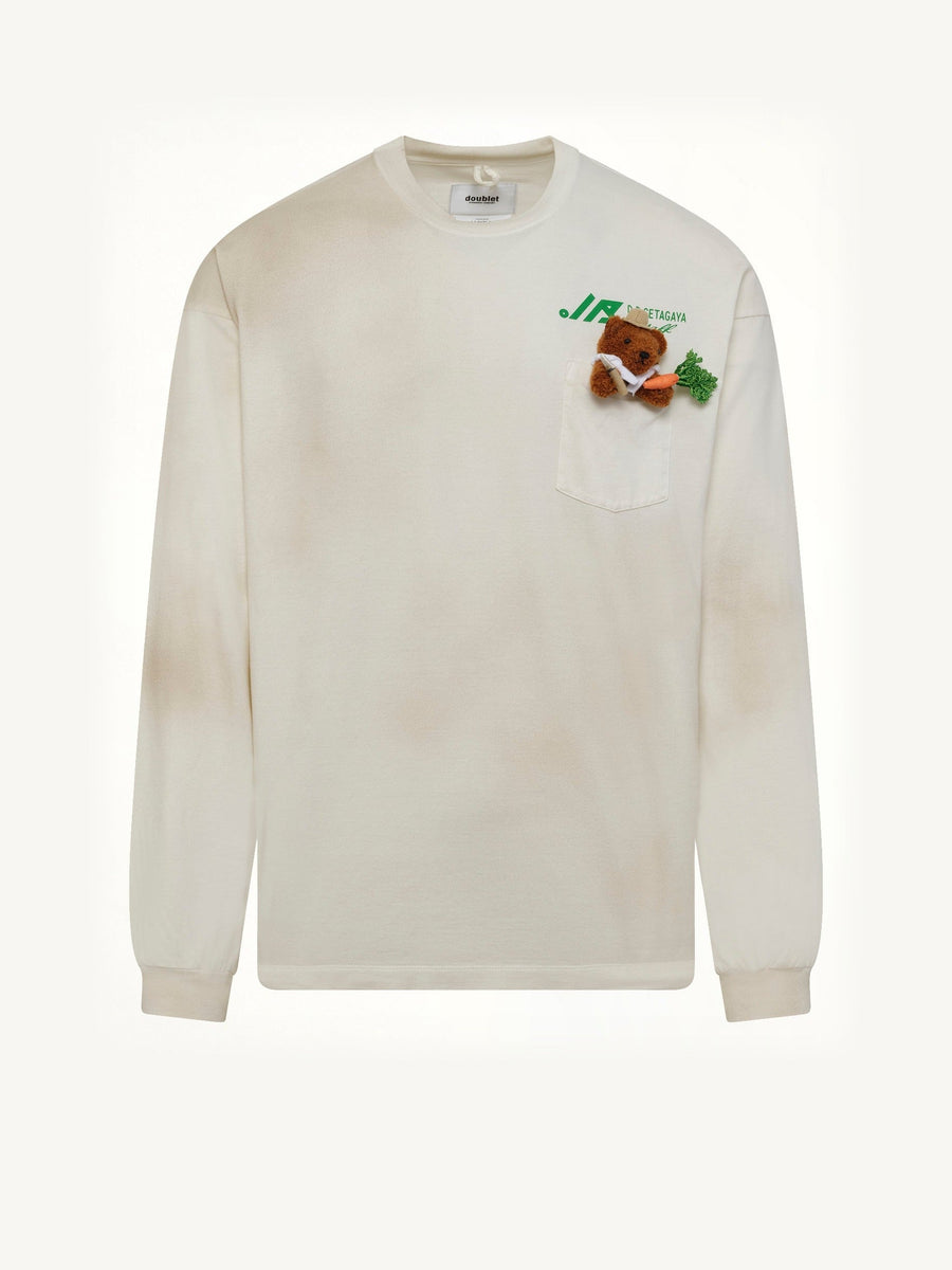 L/S T-Shirt With My Workwear Bear  in White